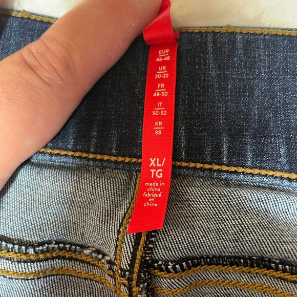 Spanx Jeans Leggings Skinny Jeans Distressed Ankle Size XL Dark Wash - Picture 11 of 13